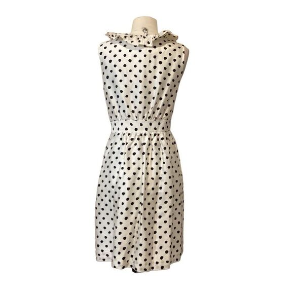 Kate Spade 100% Silk Natalia Polka Dot Dress sleeveless Ruffled collar 6 - Picture 12 of 15